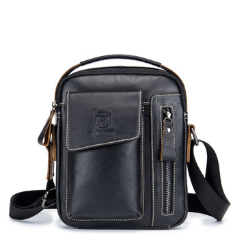 Leather Men Small Shoulder Crossbody Bag