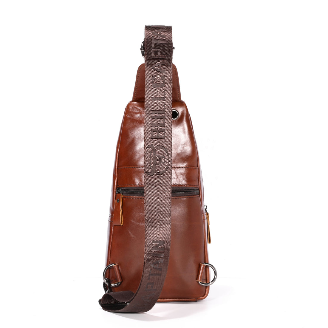 Leather Week Men’s Chest Sling Backpack