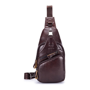 Men’s Leather Chest Shoulder Bag for Everyday Use