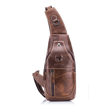 Men’s Genuine Leather Sling Shoulder Chest Bag