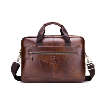 Men’s Leather Briefcase Laptop Bag for Work